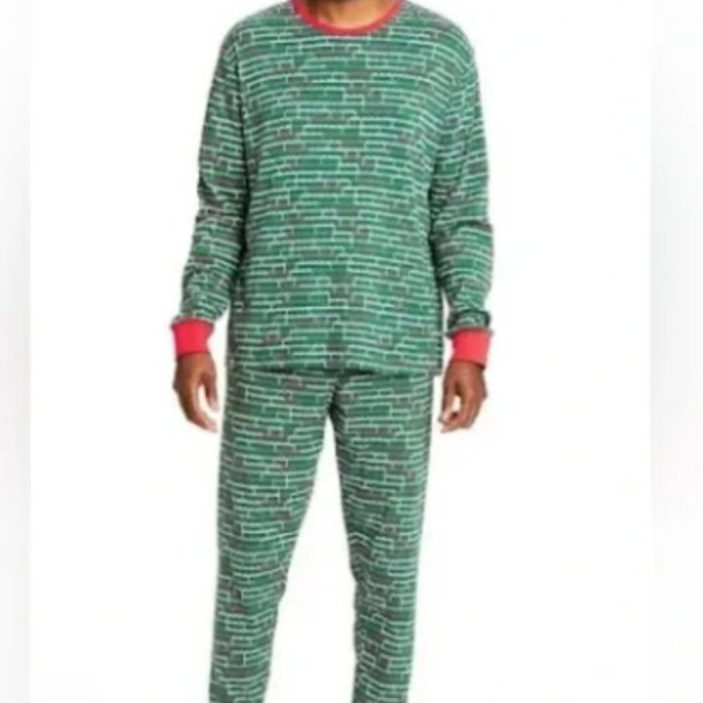 Lego for Target Brick Stacking Christmas Pajama Set in Green size medium unisex